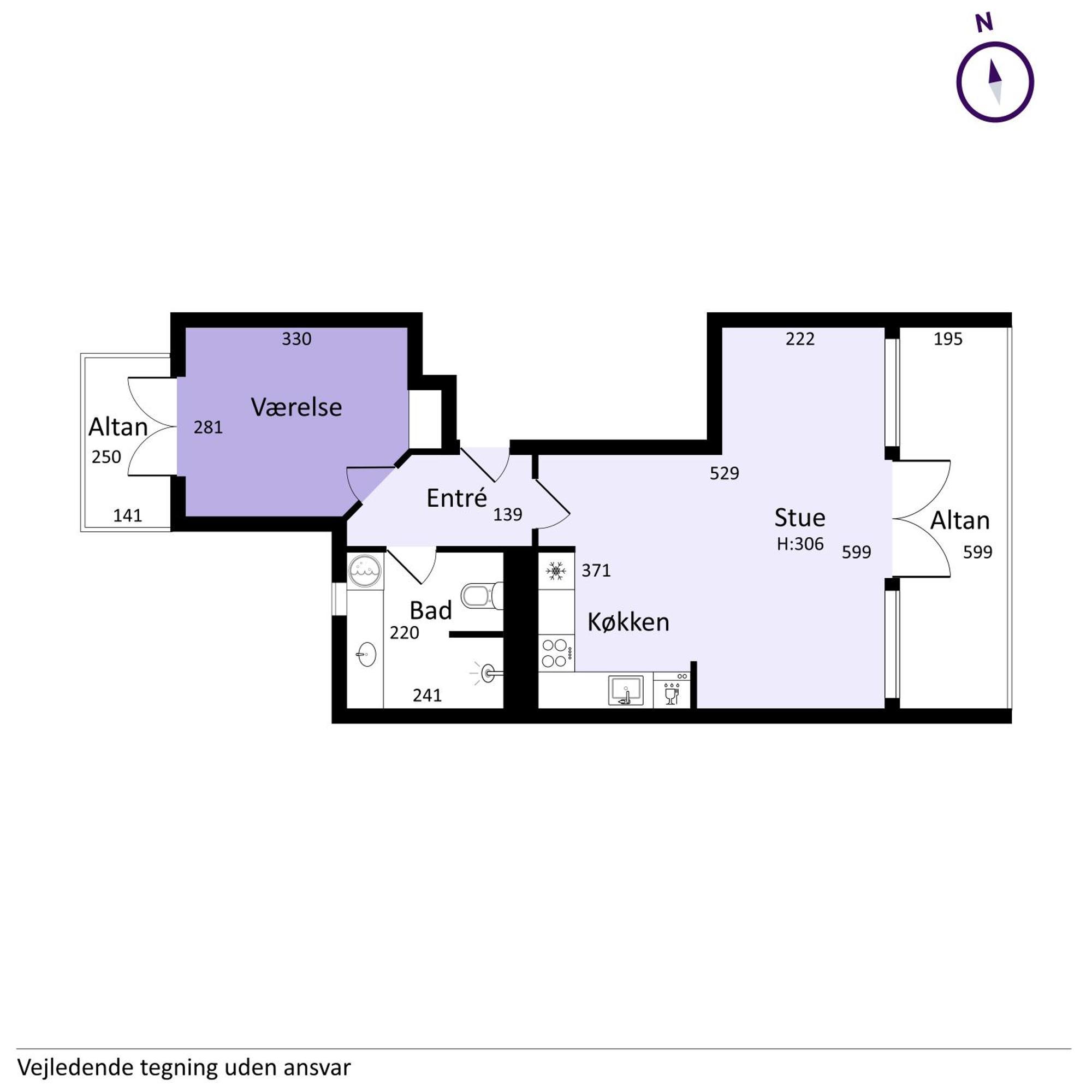 Penthouse 1br Lejlighed M 13 M2 Terrasse & Udsigt * Århus